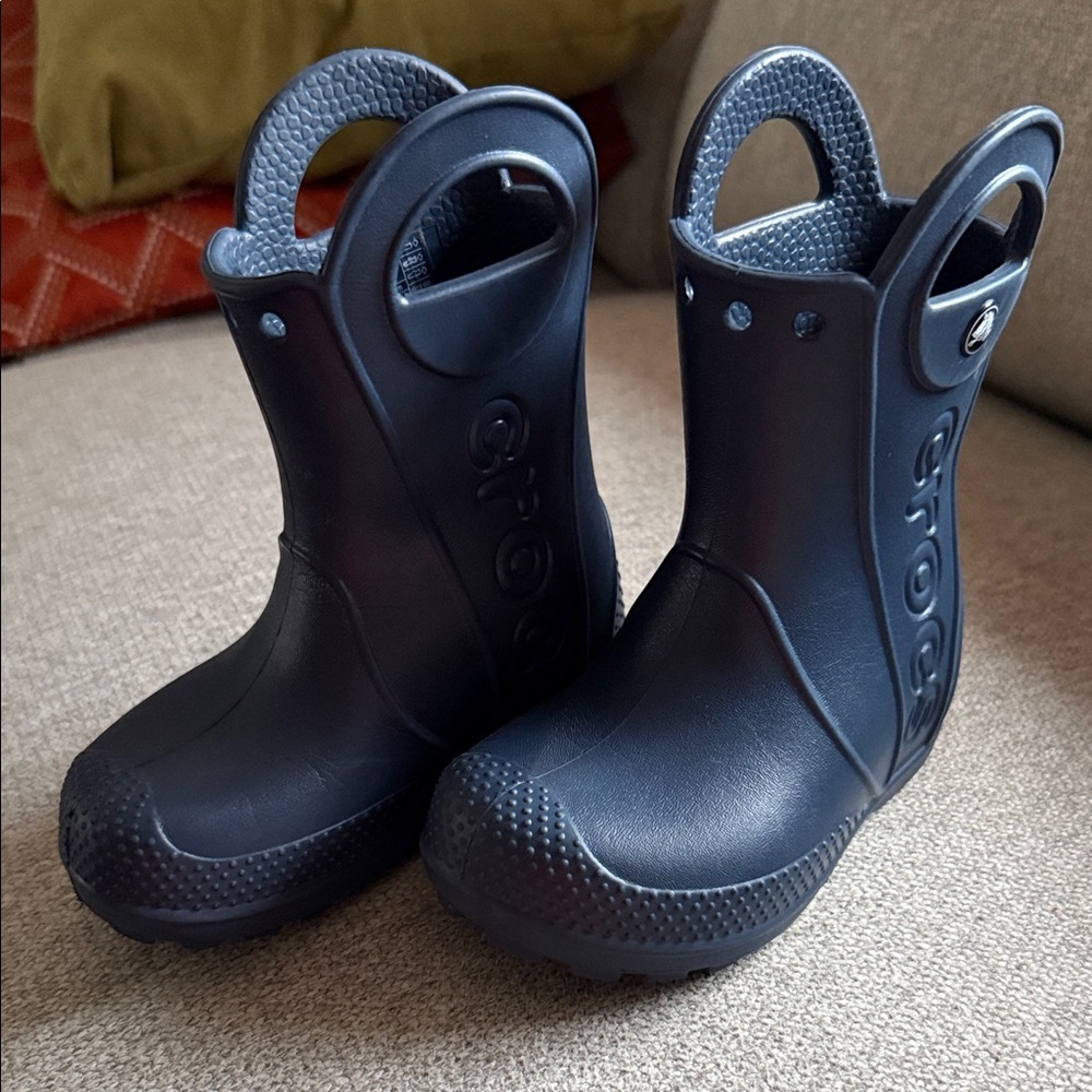 CROCS Kids' Dark Blue Rain Boots